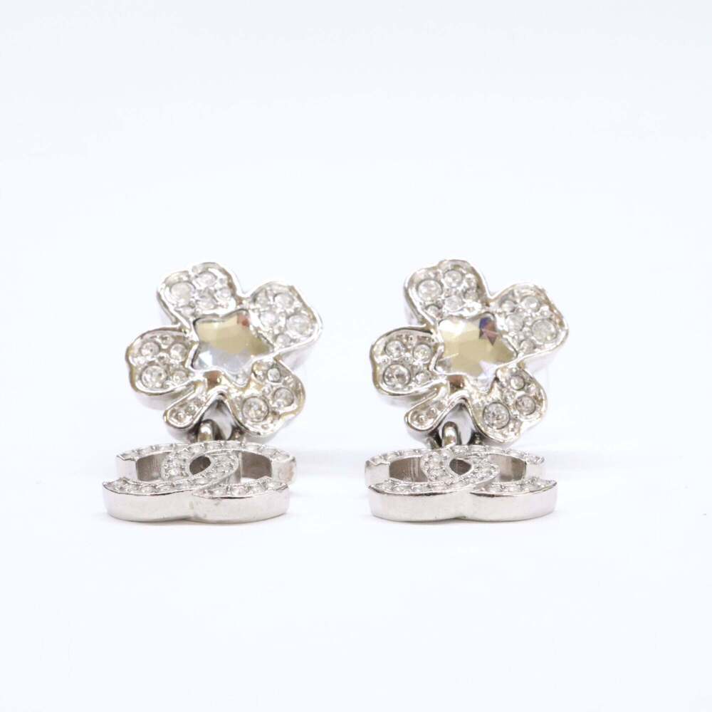 CHANEL Silver Logo Earrings - Picture 3 of 8